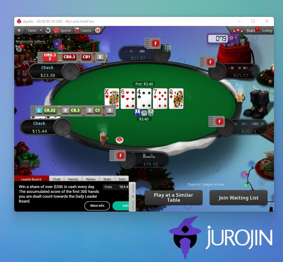 Action History HUD Poker Real Time Actions Line